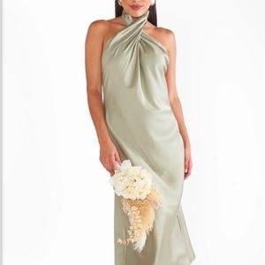 Show Me Your MuMu Jasmine Halter Midi Dress